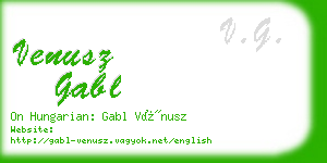 venusz gabl business card